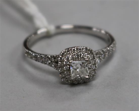 A modern Maple Leaf Diamonds 18ct white gold and diamond cluster dress ring